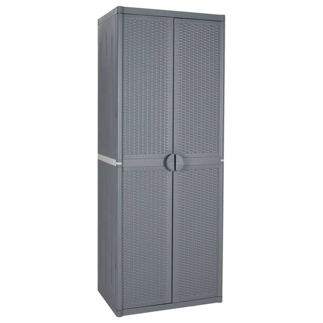Garden Storage Cabinet 65X45X172 Cm Pp Rattan