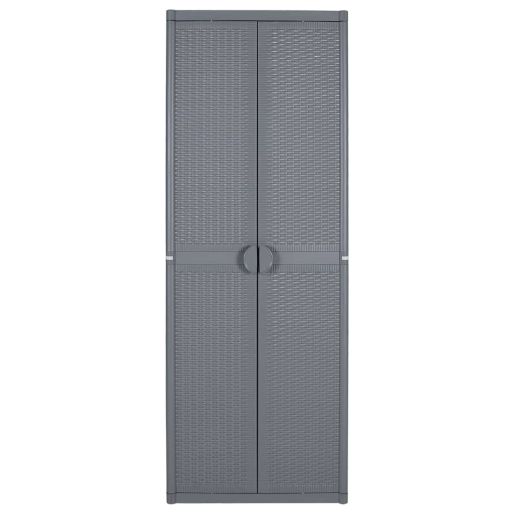 Garden Storage Cabinet 65X45X172 Cm Pp Rattan