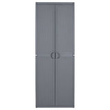 Garden Storage Cabinet 65X45X172 Cm Pp Rattan