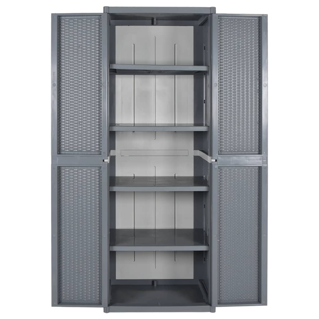 Garden Storage Cabinet 65X45X172 Cm Pp Rattan