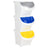 Stackable Waste Bins With Lids 3 Pcs Pp