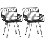 3 Piece Garden Dining Set Poly Rattan