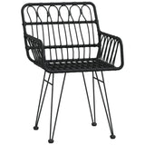 3 Piece Garden Dining Set Poly Rattan