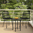 3 Piece Garden Dining Set Poly Rattan