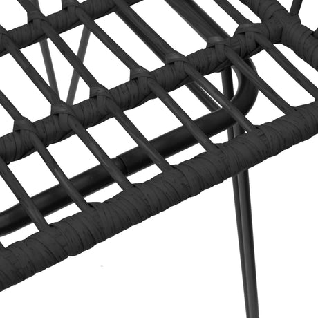3 Piece Garden Dining Set Poly Rattan