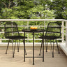 3 Piece Garden Dining Set Poly Rattan