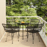 5 Piece Garden Dining Set Poly Rattan