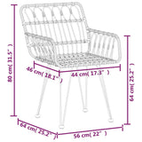 3 Piece Garden Dining Set Poly Rattan