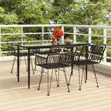 3 Piece Garden Dining Set Poly Rattan