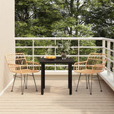7 Piece Garden Dining Set Poly Rattan