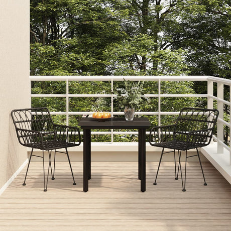 7 Piece Garden Dining Set Poly Rattan