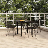 7 Piece Garden Dining Set Poly Rattan