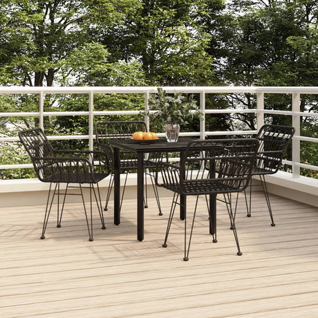 7 Piece Garden Dining Set Poly Rattan