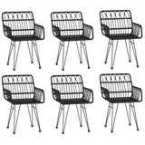 7 Piece Garden Dining Set Poly Rattan