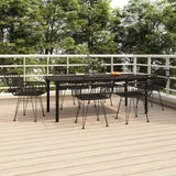 7 Piece Garden Dining Set Poly Rattan