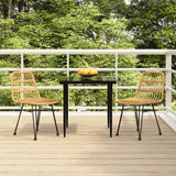 5 Piece Garden Dining Set Poly Rattan