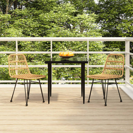 5 Piece Garden Dining Set Poly Rattan