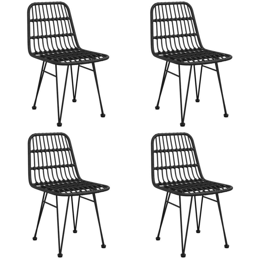 5 Piece Garden Dining Set Poly Rattan