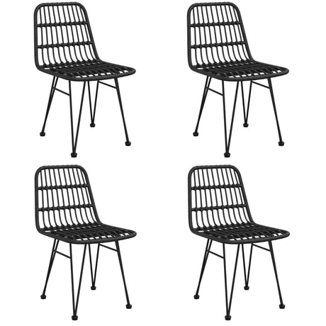 5 Piece Garden Dining Set Poly Rattan