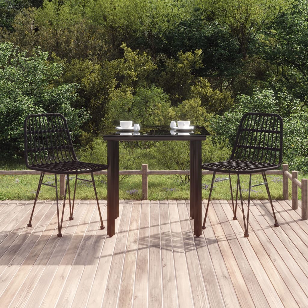 7 Piece Garden Dining Set Poly Rattan