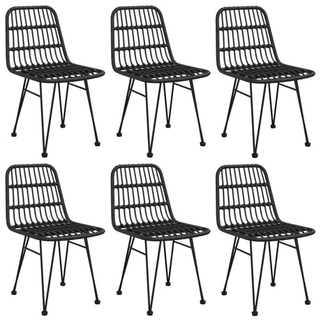 7 Piece Garden Dining Set Poly Rattan
