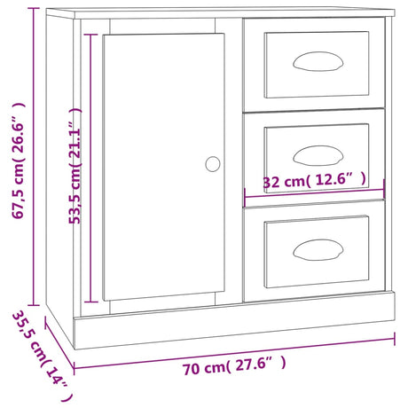Sideboards 2 Pcs Engineered Wood