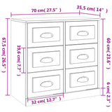 Sideboards 2 Pcs Engineered Wood