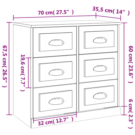 Sideboards 2 Pcs Engineered Wood