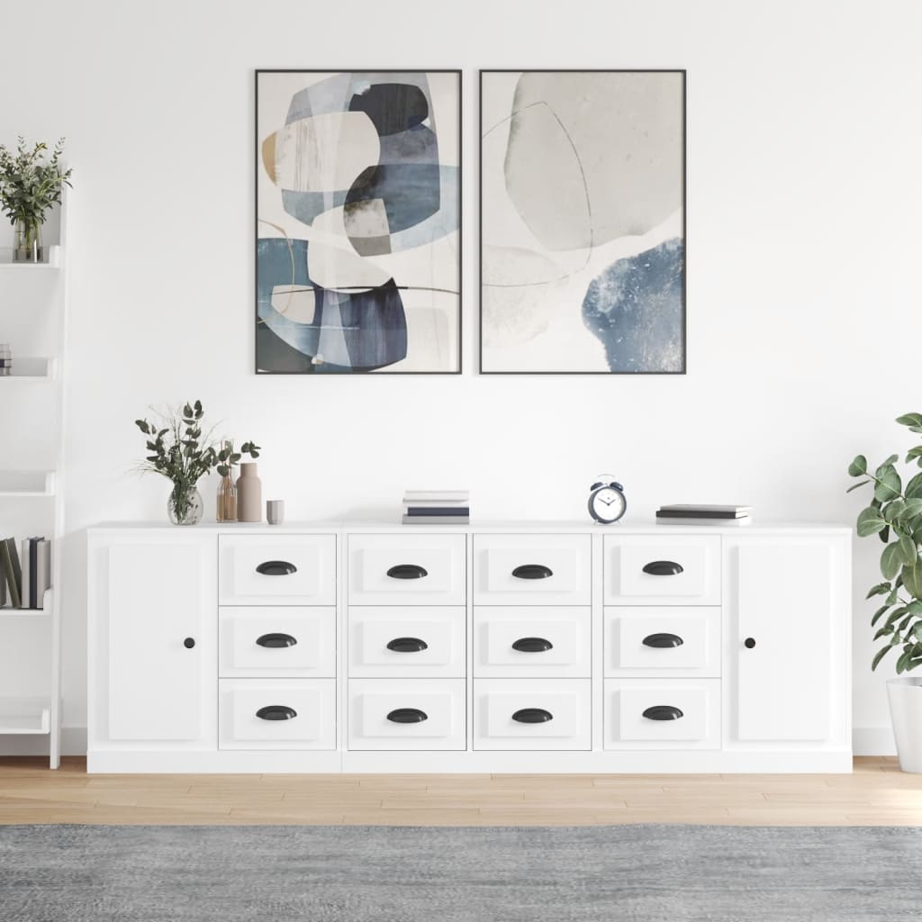 Sideboards 3 Pcs Engineered Wood