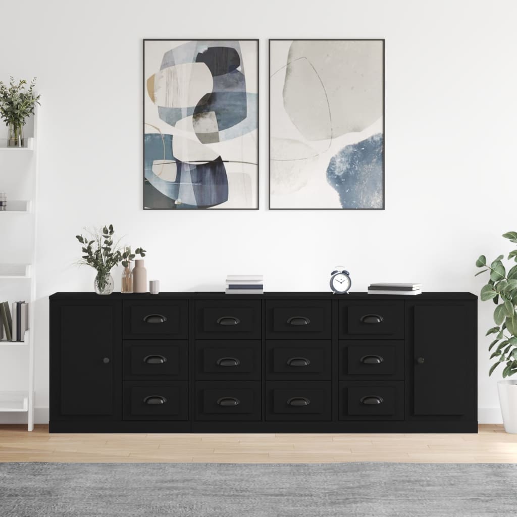 Sideboards 3 Pcs Engineered Wood