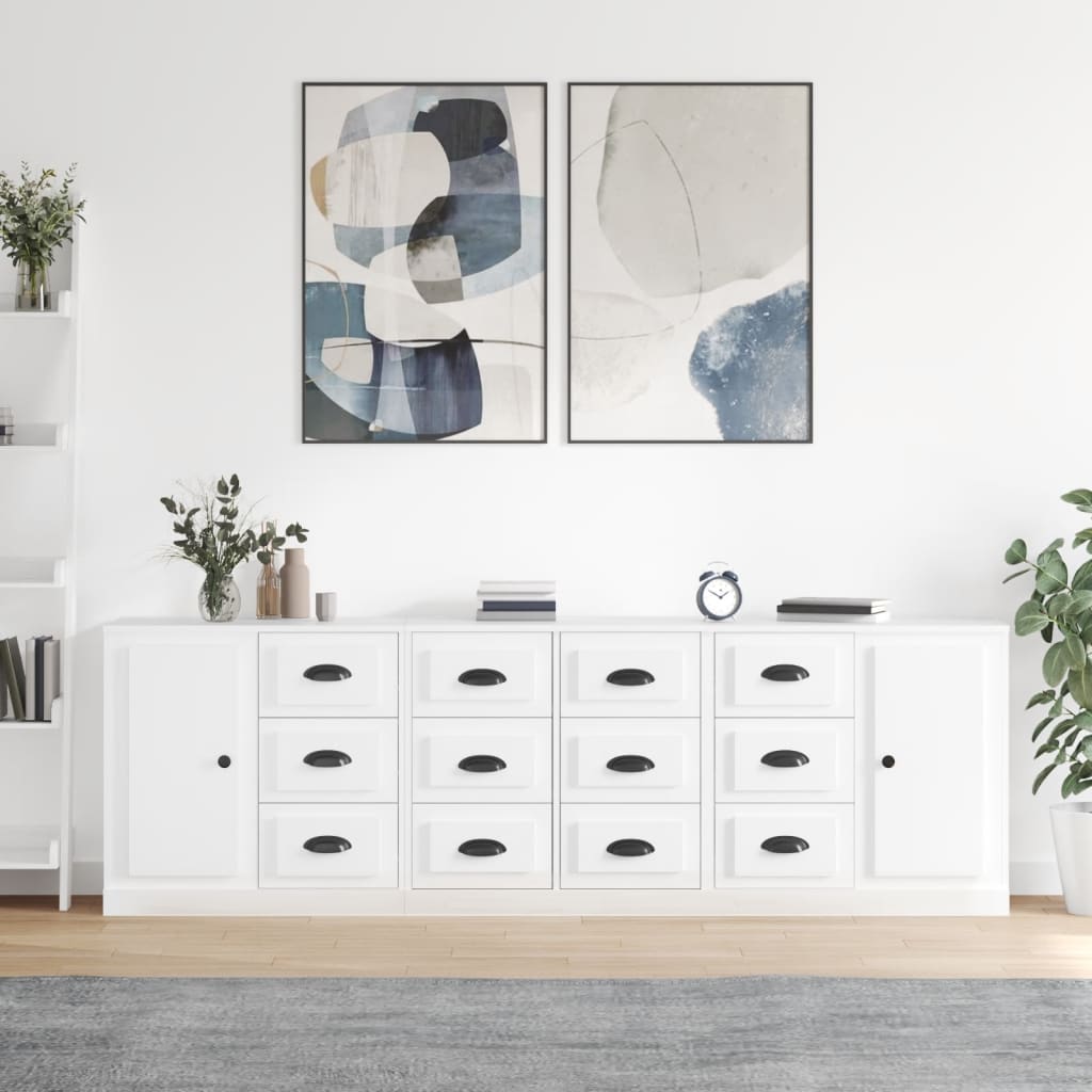 Sideboards 3 Pcs Engineered Wood