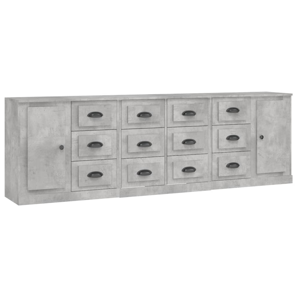 Sideboards 3 Pcs Engineered Wood