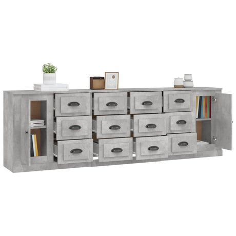 Sideboards 3 Pcs Engineered Wood