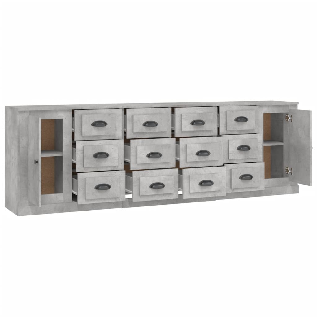 Sideboards 3 Pcs Engineered Wood