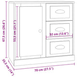 Sideboards 3 Pcs Engineered Wood