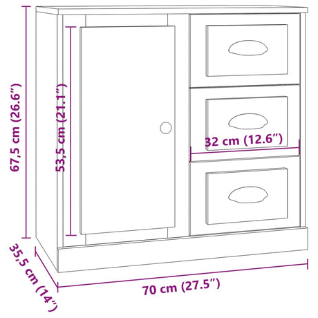 Sideboards 3 Pcs Engineered Wood