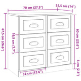Sideboards 3 Pcs Engineered Wood