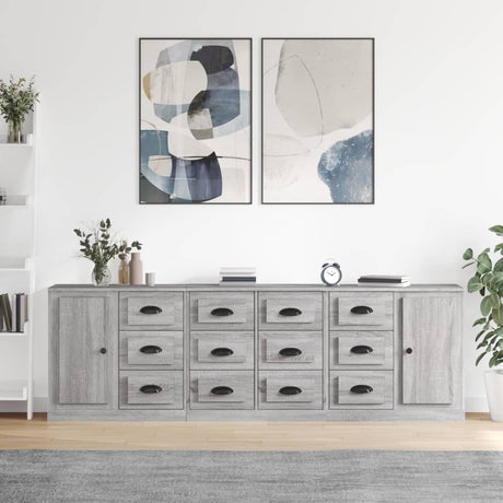 Sideboards 3 Pcs Engineered Wood