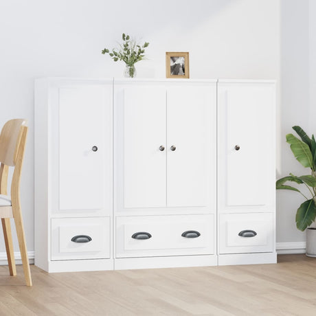 Highboards 3 Pcs Engineered Wood