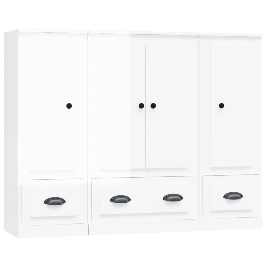 Highboards 3 Pcs Engineered Wood