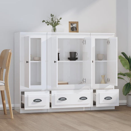 Highboards 3 Pcs Engineered Wood