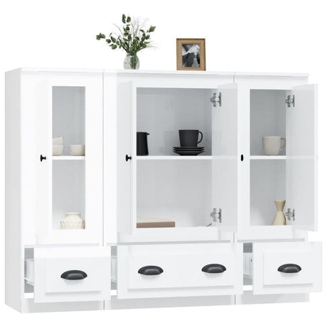 Highboards 3 Pcs Engineered Wood