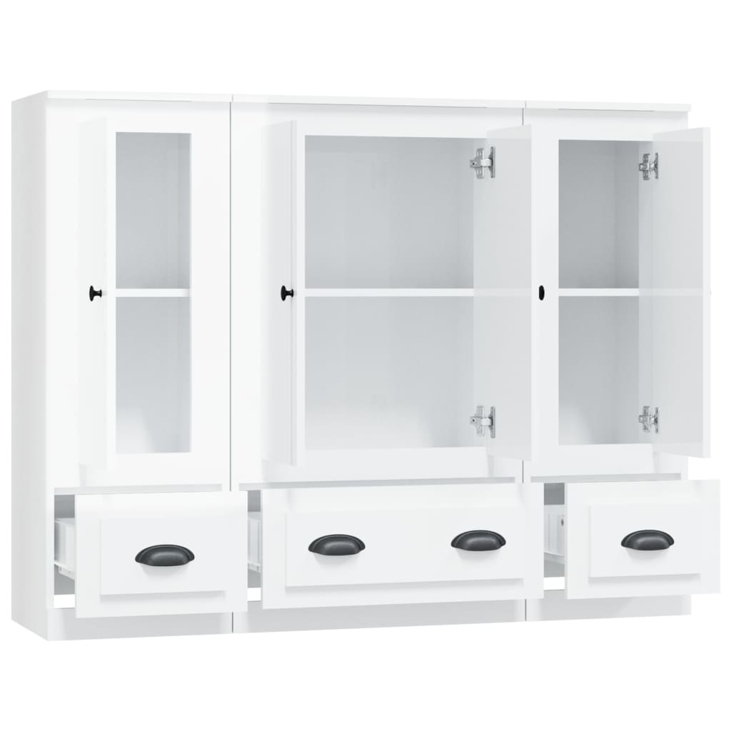 Highboards 3 Pcs Engineered Wood