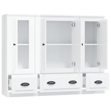 Highboards 3 Pcs Engineered Wood
