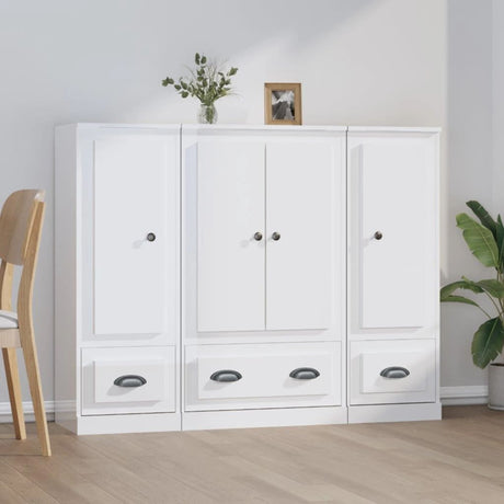 Highboards 3 Pcs Engineered Wood