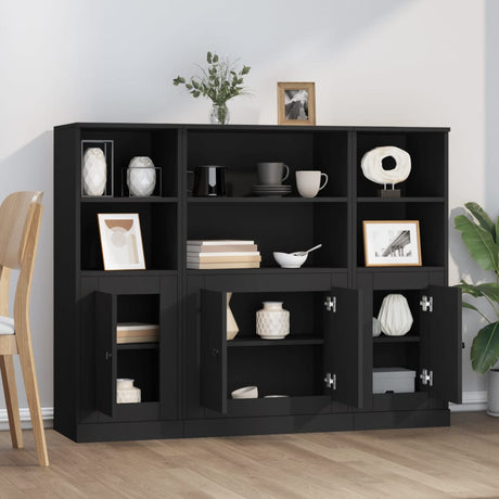 Highboards 3 Pcs Engineered Wood