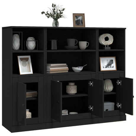 Highboards 3 Pcs Engineered Wood