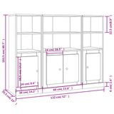 Highboards 3 Pcs Engineered Wood