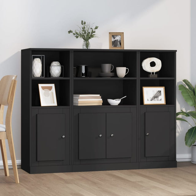 Highboards 3 Pcs Engineered Wood
