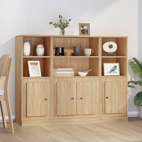 Highboards 3 Pcs Engineered Wood